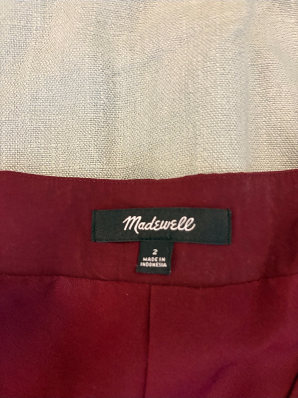 Burgundy Sleeveless Button Front Vest - Picture 3 of 3